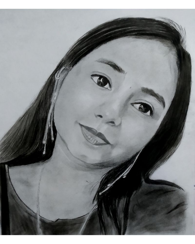 Beautiful-Girl-Drawing, Graphite Pencil Sketch - Anil Raikwar Arts